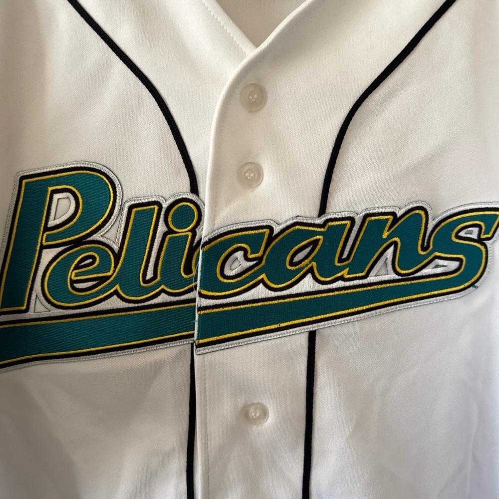 Men’s OT Sports Brandon Jones #27 Auto Myrtle Beach Pelicans Jersey Sz XL White - Picture 4 of 6